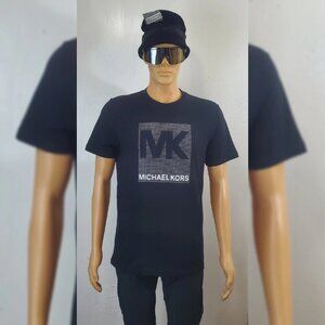 MICHAEL KORS AUTHENTIC TSHIRT MEN'S SHORT SLEEVE CREW NECK SIZE SQUARE 3D LOGO